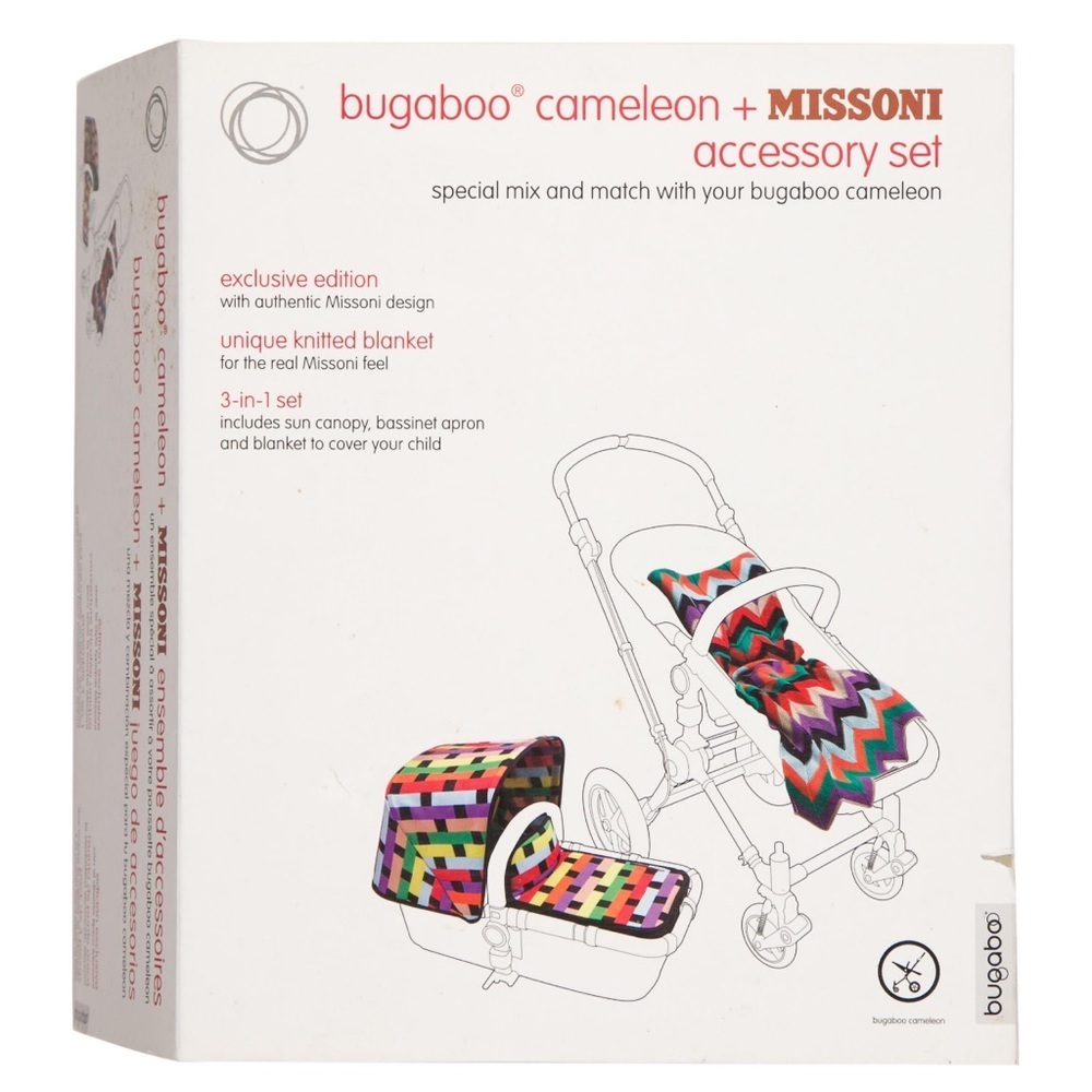Bugaboo Cameleon 1 Bassinet And Canopy Hood Cover Collaboration Missoni Rainbow - Picture 2 of 14